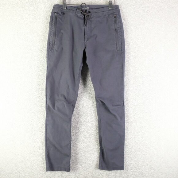 Roark Joggers Mens 30 Gray Pants Zip Pockets Drawstring Cotton Nylon Outdoor - Picture 1 of 10